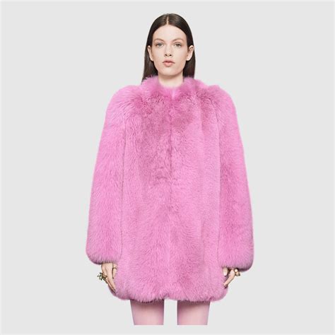 pink gucci fur coat mitchel|net a porter gucci coats.